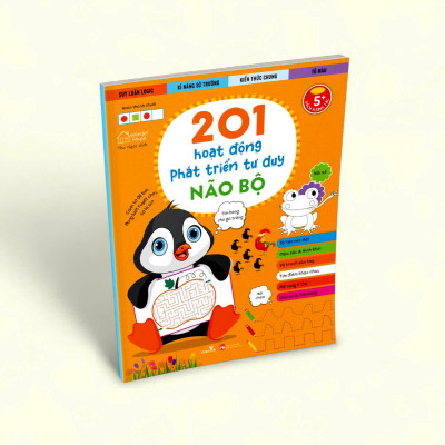 Sách cho bé - 201 Hoạt Động Phát Triển Tư Duy - Não Bộ - Sách tương tác - Dành cho trẻ từ 5 tuổi