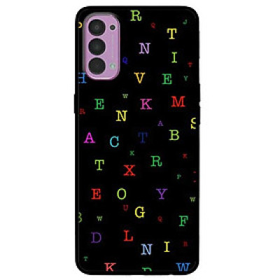 Ốp lưng dành cho Oppo Reno 4 mẫu Bảng Chữ Cái Đa Màu