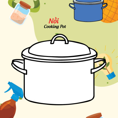 Sách - Bé tô màu và học tiếng anh theo chủ đề - Đồ dùng gia đình