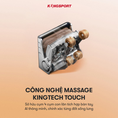 CHỈ GIAO MIỀN BẮC | Ghế massage KINGSPORT Standard G2 con lăn di chuyển cổ vai, thiết kế hiện đại 2024, khung ghế rộng rãi và thoải mái