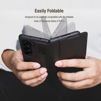 Bao da cho Galaxy Z Fold 7 / Z Fold 6 Nillkin Aoge có nhét bút - hàng chính hãng
