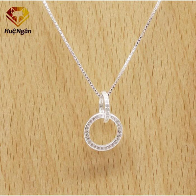 Dây chuyền bạc Ý 925 Huệ Ngân -Vòng tròn tình yêu PP1565