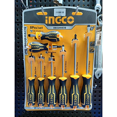 BỘ 8 TUỐC NƠ VÍT DẸP VÀ BAKE ĐA NĂNG INGCO HKSD0828 - HÀNG CHÍNH HÃNG