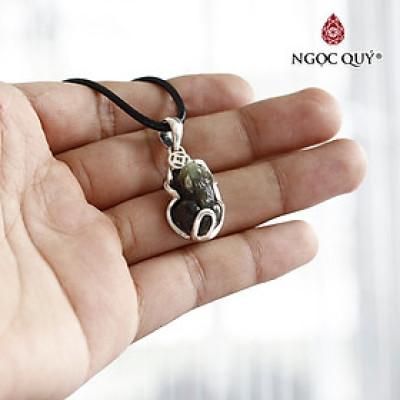 Mặt dây chuyền tỳ hưu saphire 22x15mm mệnh thủy, mộc - Ngọc Quý Gemstones