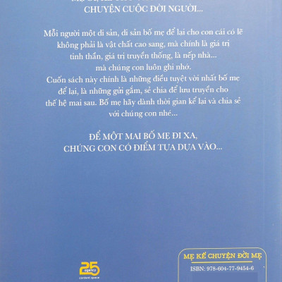 Sách - Mẹ Kể Chuyện Đời Mẹ - Hướng Dẫn Viết Nhật Ký Cho Mẹ