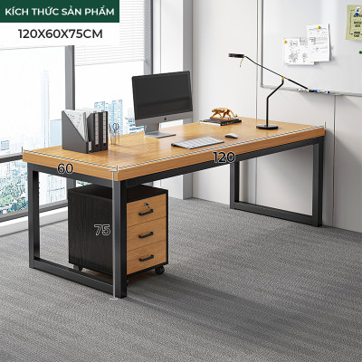 Bàn làm việc kết hợp tủ để đồ chất liệu gỗ mdf phủ melamin chống xước thương hiệu IGA - GM191