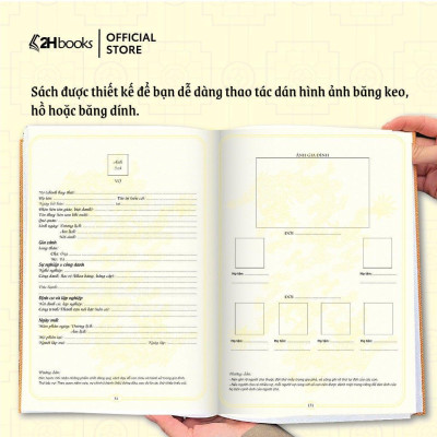 Sách - Gia Phả Dòng Tộc - Bìa Cứng, Kèm Văn Khấn, Ghi Chép Lưu Trữ Gia Nhân Dòng Họ, Gia Phả Tổ Tiên, Sổ Gia Phả - Huy Hoàng Bookstore