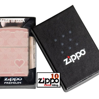 Bật lửa ZIPPO 49811 Heart Design - Chính hãng 100%