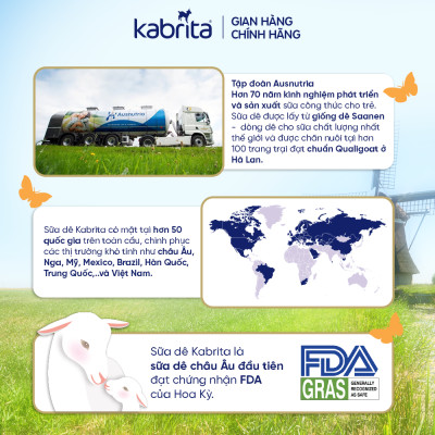 Combo 3 lon Sữa dê Kabrita số 3 cho trẻ trên 24 tháng - Lon 800g