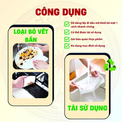 Cuộn Khăn Giấy Lau Chén Dĩa Đa Năng 1kg Thấm Hút Dầu Dùng Một Lần Màu Ngẫu Nhiên