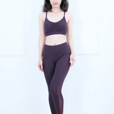 Bộ Đồ Thể Thao Nữ LMcation- Áo Ngực Cao Cấp LMcation Larry & Quần Dài Phối Lưới Venus - Màu tím