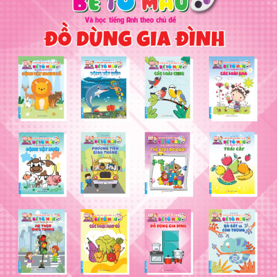 Sách - Bé tô màu và học tiếng anh theo chủ đề - Đồ dùng gia đình