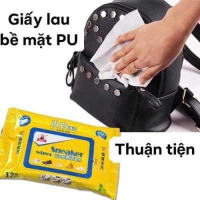 Khăn ướt lau giày gói 80 miếng, khăn lau đa năng, khăn vệ sinh túi xách balo