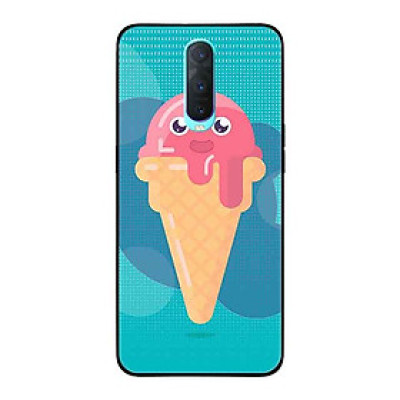 Ốp Lưng in cho Oppo R17 Pro Mẫu Kem Mặt Cười Nền Hồng - Hàng Chính Hãng