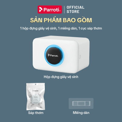 Hộp đựng giấy vệ sinh cao cấp, có khay để điện thoại, có khay để đồ cá nhân - Parroti Rebox - RB01