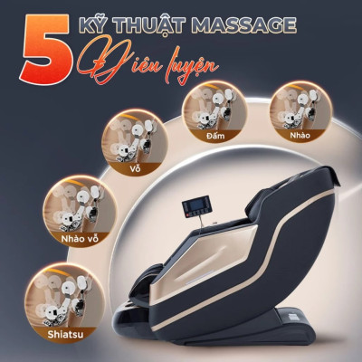 Ghế Massage Lifesport LS-359, Ghế Massage Cảm Biến AI Hiện Đại Dò Tìm Huyệt Đạo Và Có Đến 20 Chế Độ Massage