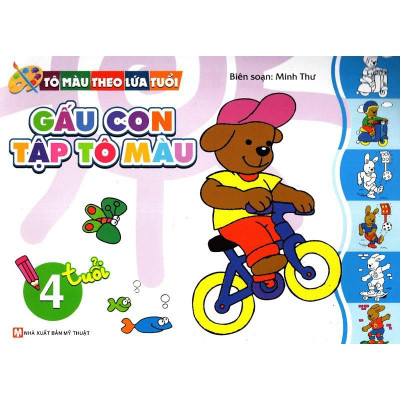 Bộ Sách Tô Màu Theo Lứa Tuổi: Gấu Con Tập Tô Màu + Chú Hề Vui Nhộn - Từ 3-6 Tuổi (Bộ 4 Cuốn)