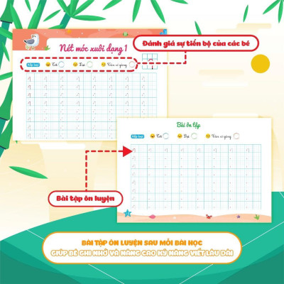 Sách - Phiếu Luyện Viết Cùng Gấu Kiki 1 - Luyện Viết Các Nét Cơ Bản - Megabook