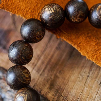 Vòng Tay Trầm Sánh Chìm Tự Nhiên Hạt Tròn (10mm)