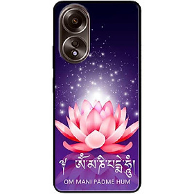 Ốp lưng cho Oppo A36 - A60 4G - A74 - A76 - Oppo A95 4G - A96 4G - Om Mani Tím Hồng - Hàng Chính Hãng