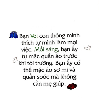 Sách Truyện Tranh Song Ngữ Việt Anh Cho Bé - Bé Thông Minh Bé Tự Mặc Quần Áo