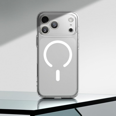 ốp lưng siêu mỏng 0.3mm sạc từ tính bảo vệ camera trong suốt chống ố vàng cho iPhone 17 Pro Max / 17 Air / iP 17 Pro / 17 hiệu Memumi Slim Magnetic Clear - Chống trầy xước, độ trong full HD, sạc không dây nam châm N52 - Hàng nhập khẩu