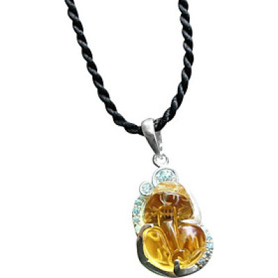 Tỳ Hưu Pha Lê Bọc Bạc Ngọc Quý Gemstones MD29 - Vàng