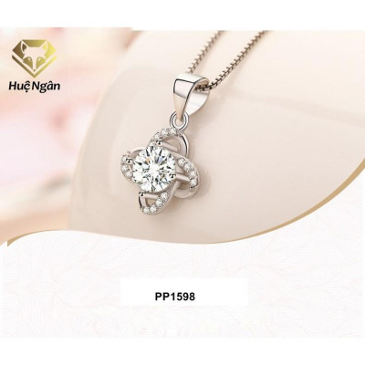 Dây chuyền bạc Ý 925 Huệ Ngân - Cỏ bốn lá may mắn PP1598