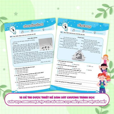 Sách - Bộ Đề Ôn Luyện Và Kiểm Tra Tiếng Việt Lớp 3 - Combo 2 Tập - Megabook