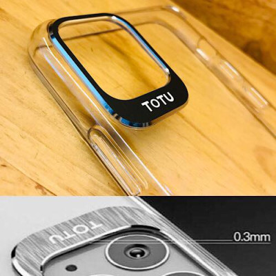 Ốp lưng cho iPhone 11 Pro (5.8") hiệu TOTU Sparkling Camera PC trong suốt - Hàng nhập khẩu