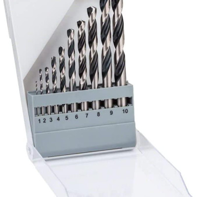 BỘ MŨI KHOAN HSS 10MŨI,1-10 MM BOSCH 2608577348 - HÀNG CHÍNH HÃNG