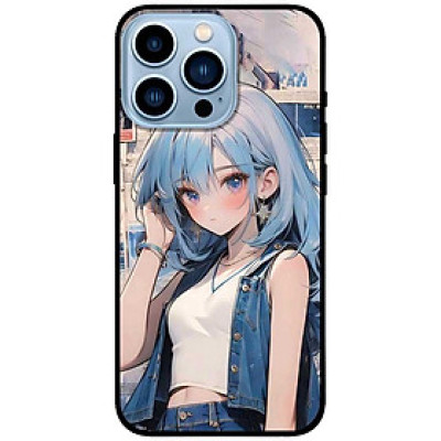 Ốp lưng dành cho Iphone 12 - 12 Pro - 12 Pro Max - 13 Mini - 13 - 13 Pro - 13 Pro Max - Anime Cô Gái Áo Jean - Hàng Chính Hãng