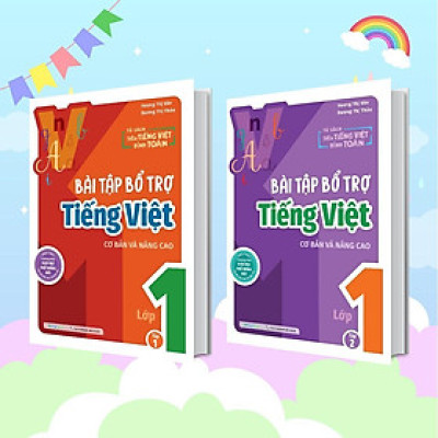 Sách - Bài Tập Bổ Trợ Tiếng Việt Cơ Bản Và Nâng Cao Lớp 1 - Combo 2 Tập - Megabook