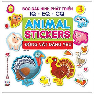 Bóc Dán Hình Phát Triển IQ-EQ-CQ - Animal Sticker - Động Vật Đáng Yêu 3