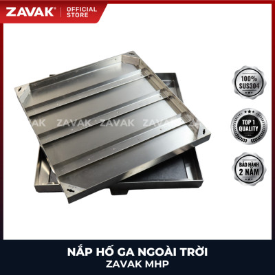 Nắp hố ga Zavak MHP-AA60 KT60x60cm, lát đá dày 2cm, chịu tải xe 3.2 tấn, inox 304