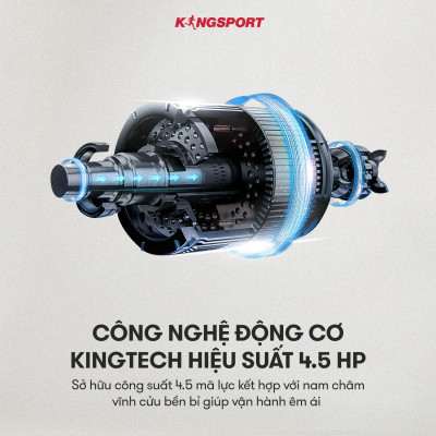 Máy chạy bộ tại nhà KingSport Luxury KS-2050 Đa Năng Có Chức Nâng Dốc Tự Động, Kèm Theo Đai Massage Và Thanh Gập Bụng