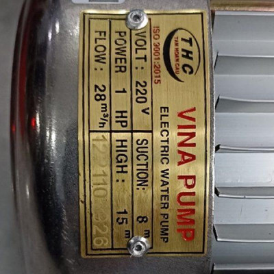MÁY BƠM CÁNH TÁT VINA PUMP VN-750 1HP THC - HÀNG CHÍNH HÃNG