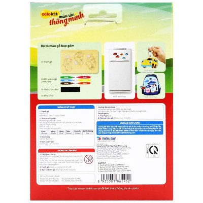 Bộ Tranh Gỗ Tô Màu DIY Paint Your Wooden Vehicles - Colorkit KIT-C032