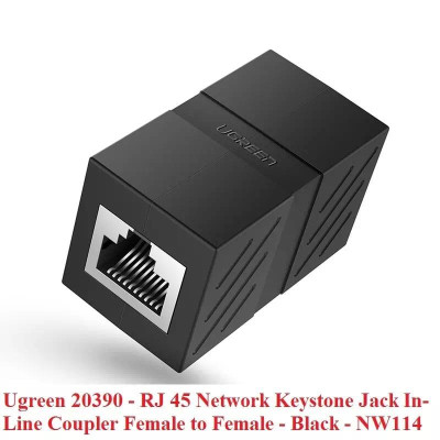 Ugreen UG20390NW114TK Màu Đen Đầu nối dài dây mạng CAT6 cao cấp - HÀNG CHÍNH HÃNG