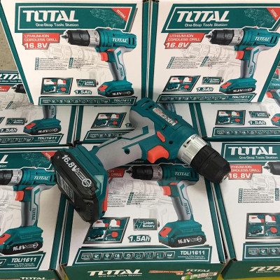 MÁY KHOAN VẶN VÍT DÙNG PIN 16.8V 28NM (01 PIN VÀ 01 SẠC) TOTAL TDLI1611 - HÀNG CHÍNH HÃNG