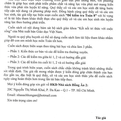 Đề Kiểm Tra Toán 8 (Bám Sát SGK Kết Nối Tri Thức Với Cuộc Sống)_HA