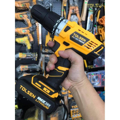 MÁY KHOAN PIN 20V ( CÔNG NGHIỆP ) CÓ BÚA TOLSEN 79034 - HÀNG CHÍNH HÃNG
