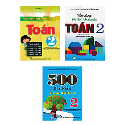 Combo 500 Bài Toán Trắc Nghiệm + Bài Tập Trắc Nghiệm Toán 2 (Biên Soạn Theo Chương Trình Mới) (Bộ 3 Cuốn) - HA