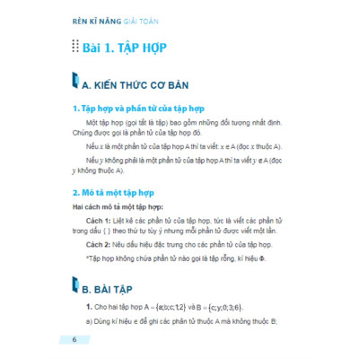 Sách - Rèn Kĩ Năng Giải Toán Lớp 6 - Tập 1 (Theo Chương Trình Giáo Dục Phổ Thông Mới) ML