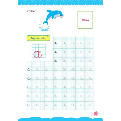 Sách - Cùng Khủng Long Học Nét Cơ Bản Quyển 3 - Chữ Cái Đầu Tiên - Sticker Bé Gái - Megabook
