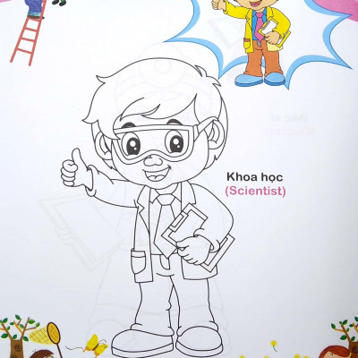 Bé Tập Tô Màu Và Học Tiếng Anh Theo Chủ Đề - Nghề Nghiệp