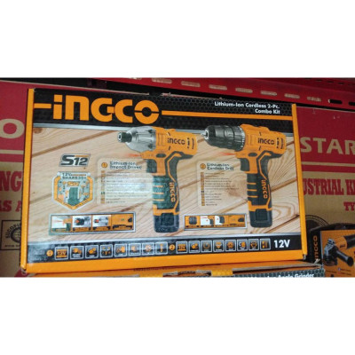 BỘ MÁY KHOAN VÀ MÁY SIẾT VÍT DÙNG PIN 12V (20N.M) INGCO CKLI1201 - HÀNG CHÍNH HÃNG