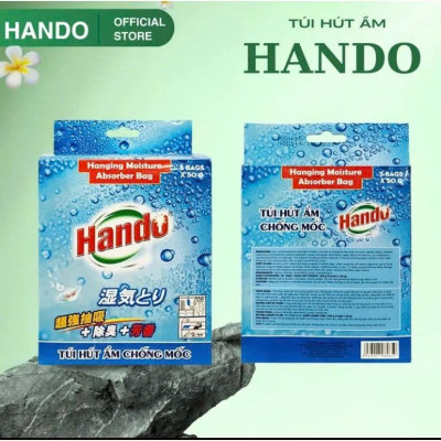 Hộp 5 túi hút ẩm chống mốc treo tủ quần áo tủ giày dép tủ bếp Hando 5x50Gr