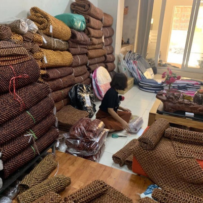 Chiếu Hạt Gỗ Hương Hạt 1.6cm - Chiếu hạt gỗ Mian ( video, hình thật )