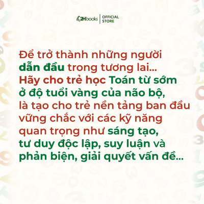 Sách Toán cho bé, Phát triển tiềm năng toán học cho trẻ - Toán  học cho trẻ mẫu giáo - Lớp mầm 1 (Tái bản 2021)- 2HBooks